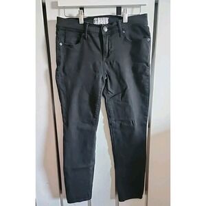 Free People Jeans Womens 27 Black Skinny Crop Low Rise Super Stretch USA Denim